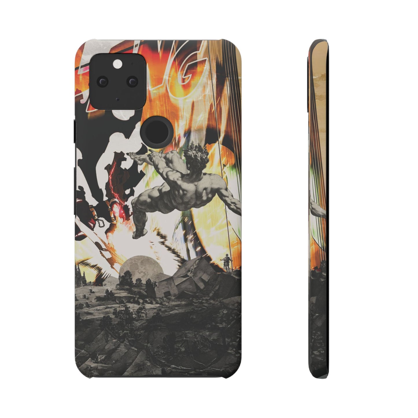 The CLANG of Ascension Mythic Hero Clash of Renaissance and Manga Design Phone Case