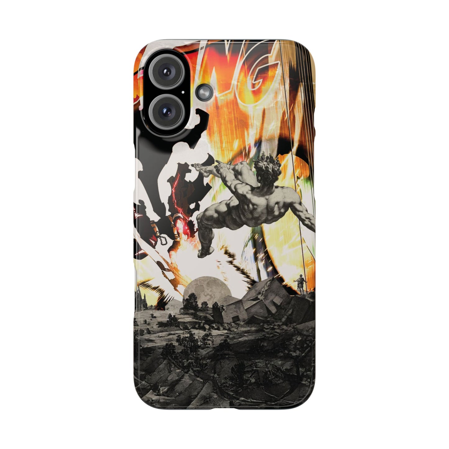 The CLANG of Ascension Mythic Hero Clash of Renaissance and Manga Design Phone Case
