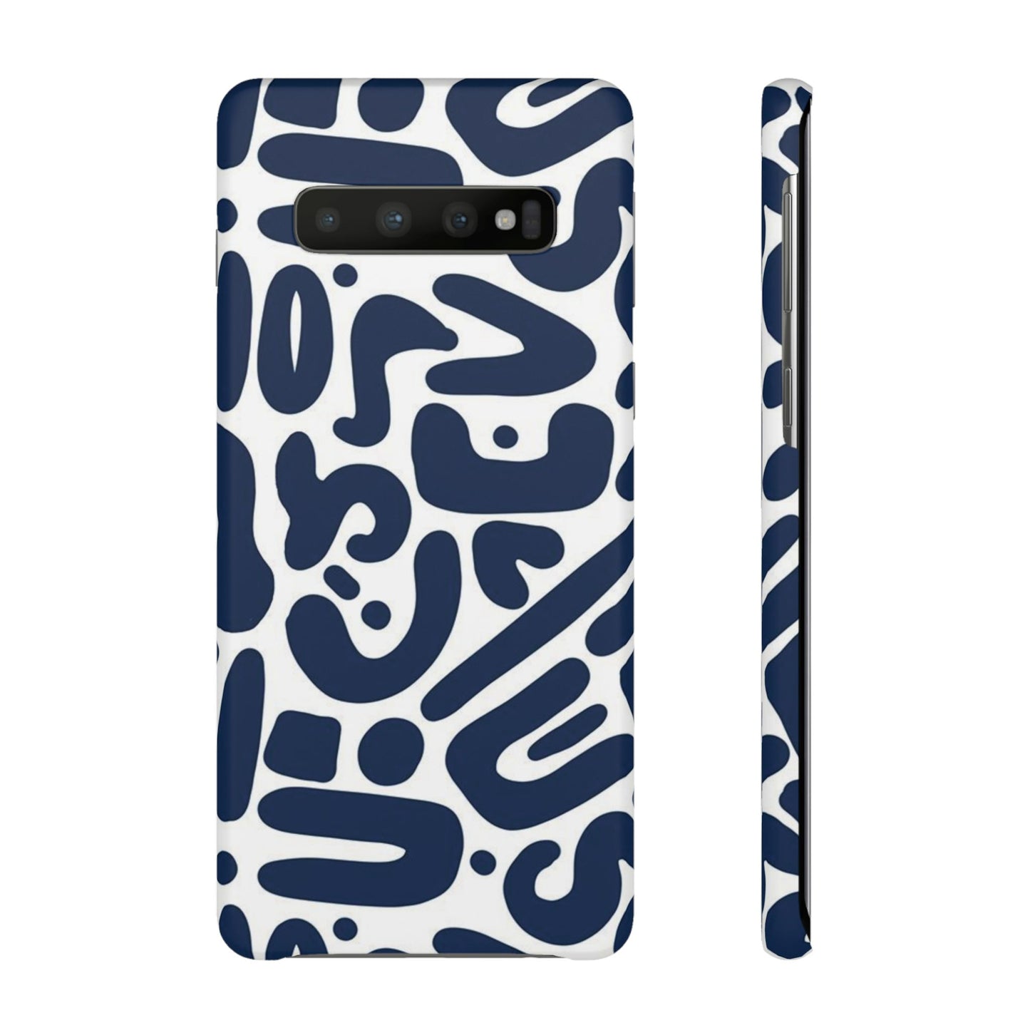 Modern Abstract Navy Blue Graphic Phone Case Sleek and Durable Protection
