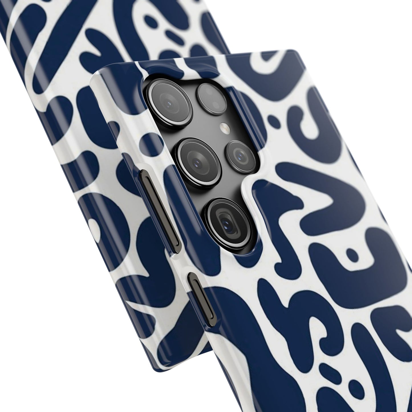 Modern Abstract Navy Blue Graphic Phone Case Sleek and Durable Protection