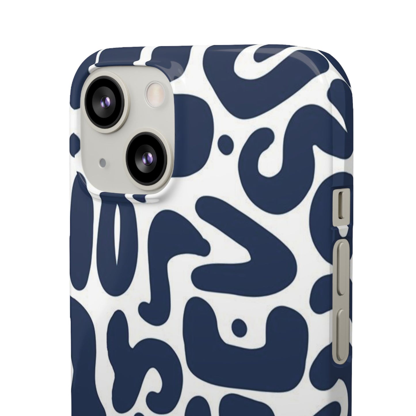 Modern Abstract Navy Blue Graphic Phone Case Sleek and Durable Protection