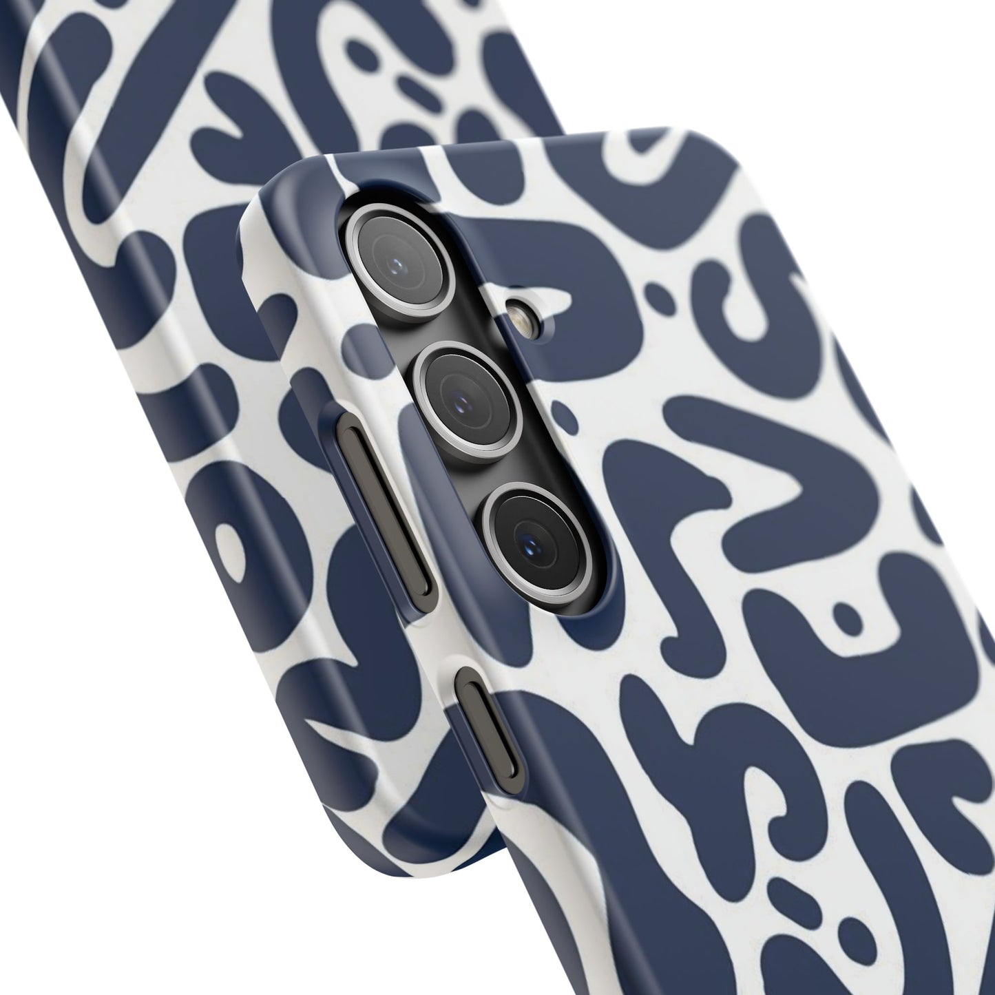 Modern Abstract Navy Blue Graphic Phone Case Sleek and Durable Protection