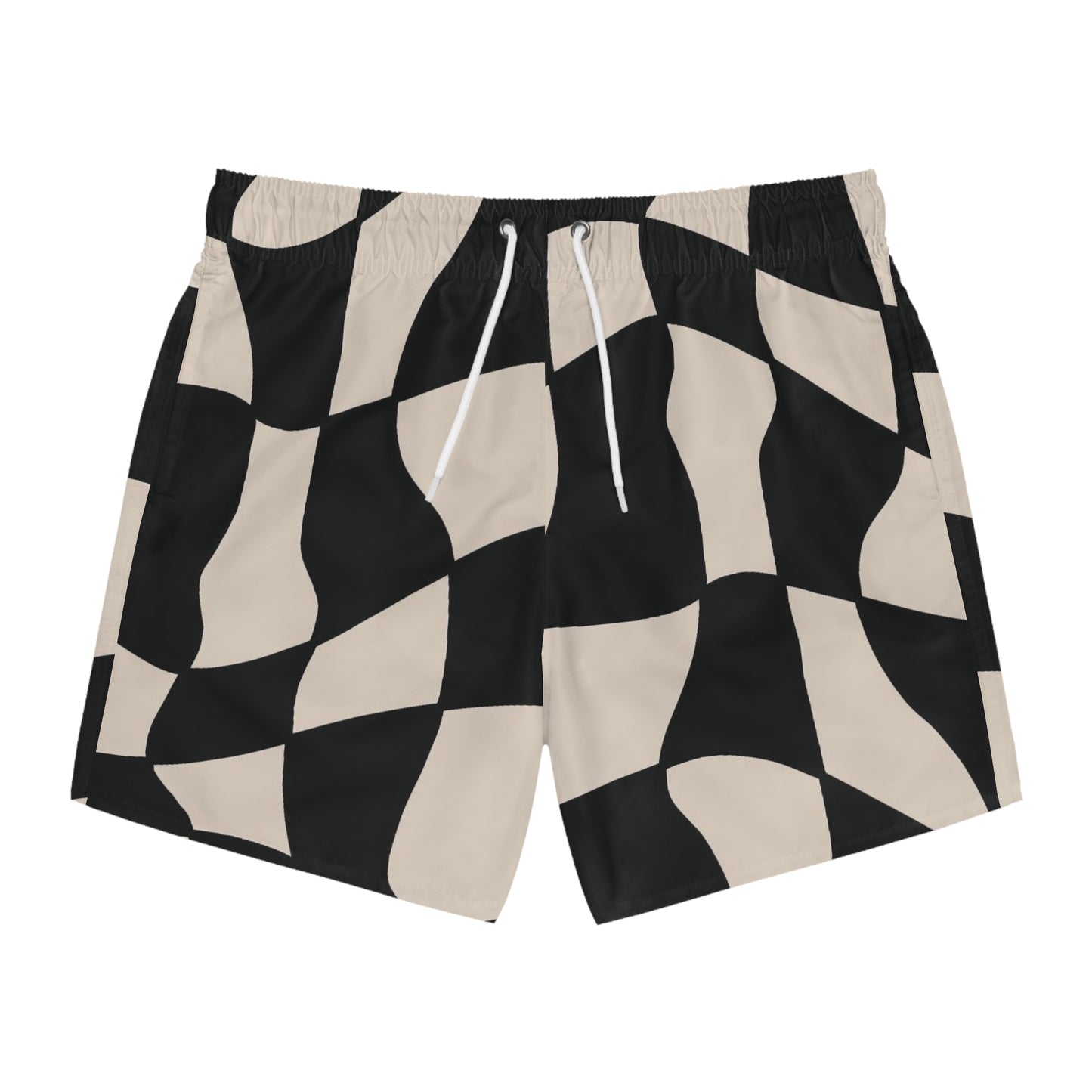 Illusion Pattern Swim Trunks