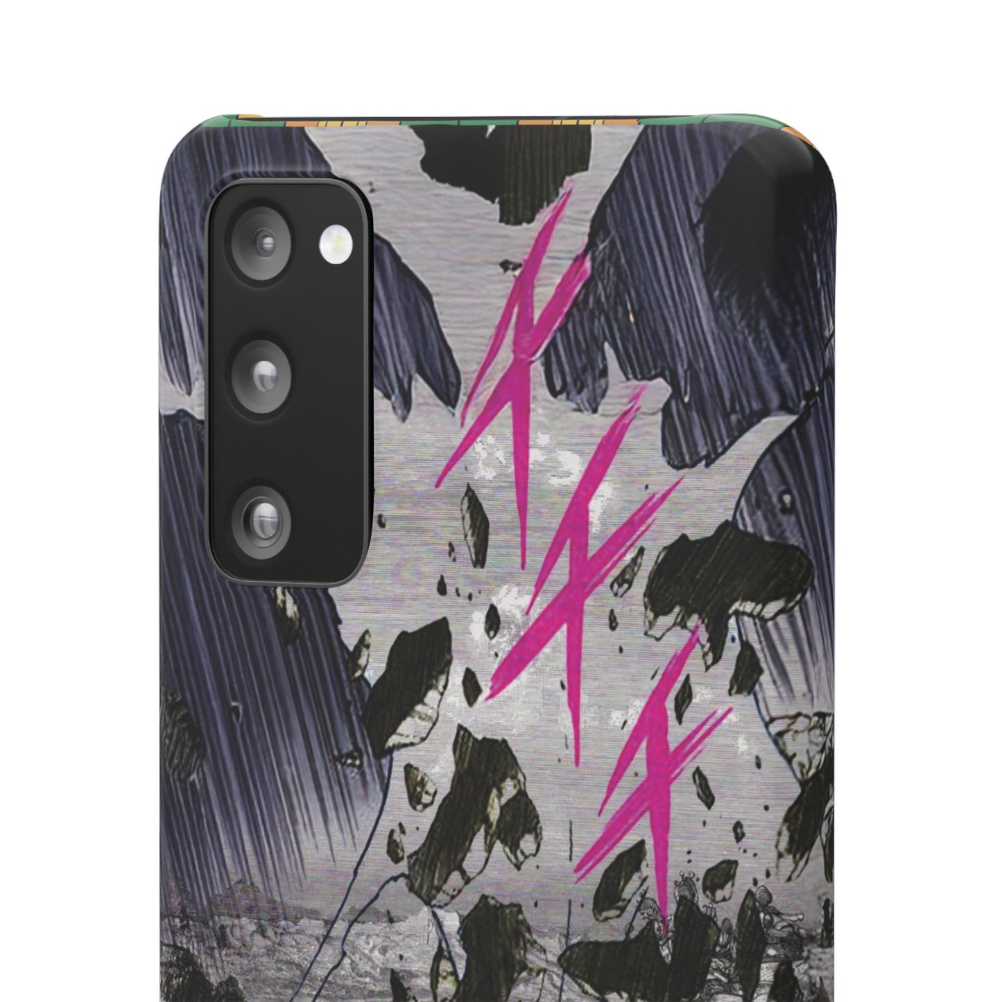 Lionbreaker Fierce Combat Monochrome Design with Electric Fuchsia Sound Glyphs Phone Case