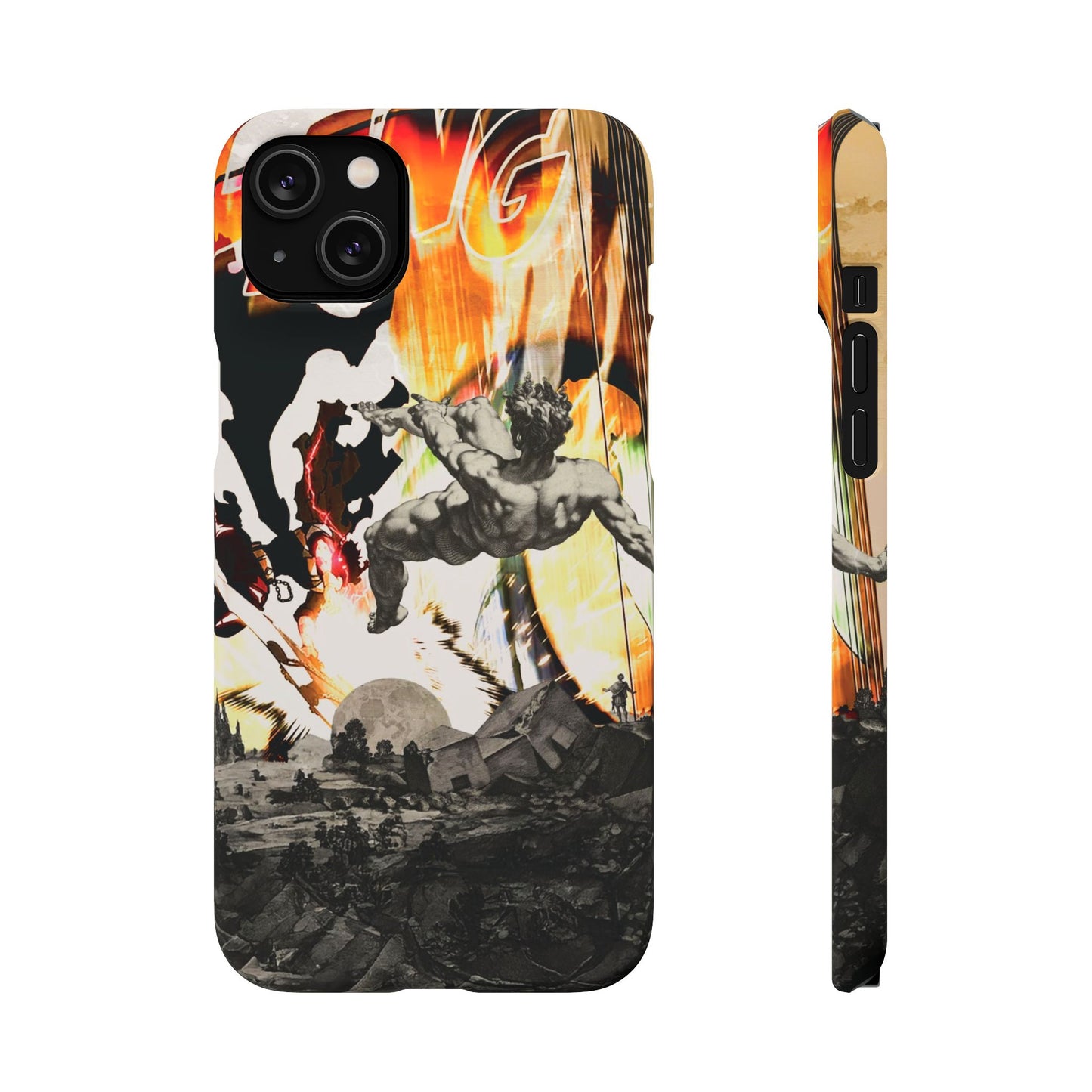 The CLANG of Ascension Mythic Hero Clash of Renaissance and Manga Design Phone Case