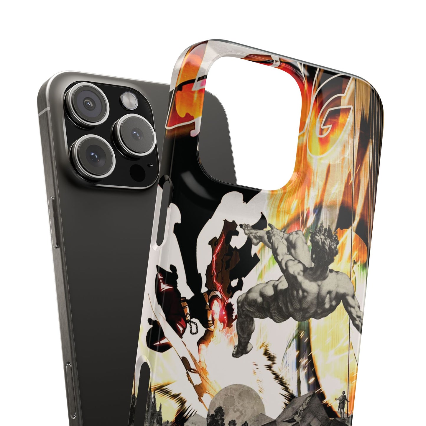 The CLANG of Ascension Mythic Hero Clash of Renaissance and Manga Design Phone Case