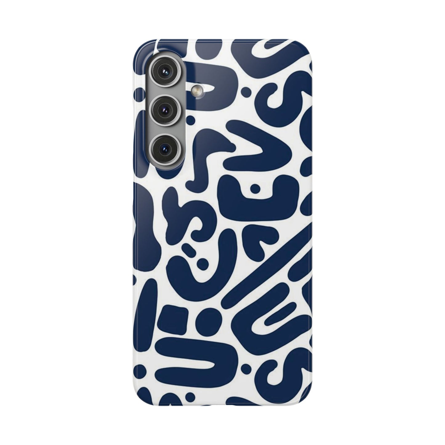 Modern Abstract Navy Blue Graphic Phone Case Sleek and Durable Protection