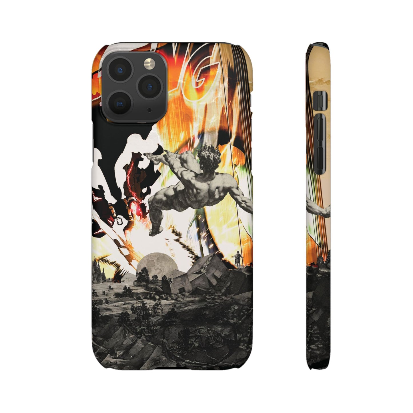 The CLANG of Ascension Mythic Hero Clash of Renaissance and Manga Design Phone Case